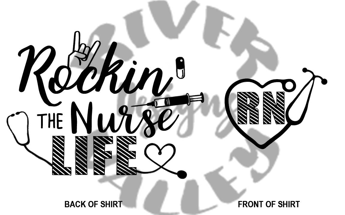 Download Rockin the nurse life shirt design SVG PDF JPG printable | Etsy