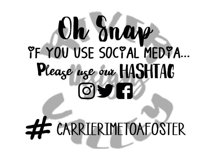 Download Oh Snap Custom Wedding Hashtag Sign Printable Cuttable Etsy