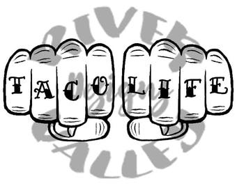 taco life SVG, PDF, JPG printable, cuttable, cutting file, Taco Lovers, cricut, cameo