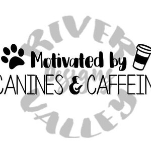 Gemotiveerd door hoektanden & cafeïne - SVG, PDF, JPG-bestanden voor de cricut, cameo, snijden bestanden