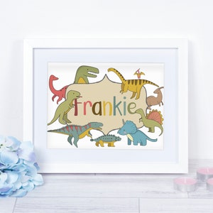 Personalised Dinosaur A4 Print image 1