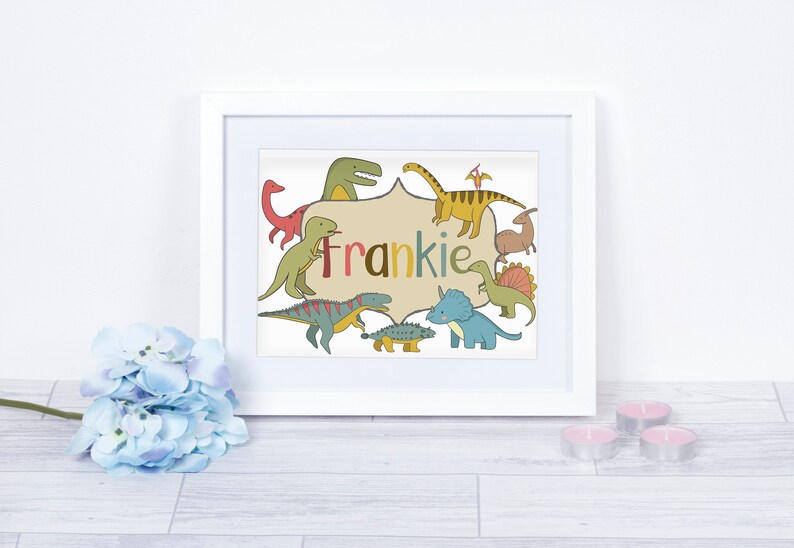 Personalised Dinosaur A4 Print image 1