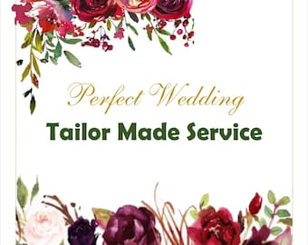 Wedding flower tailor made service wedding bouquet boutonniere corsage