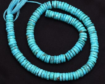 8 9mm Howlite Turquoise Faceted Coin Briolettes 9mm Turquoise Faceted Coin Beads Wholesale Gemstone Beads December Birthstone EB08
