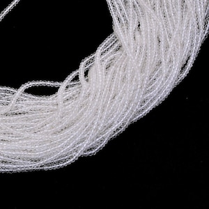 Crystal Quartz Facettierte 2mm Perlen | 13cm Strang | Natürliche Crystal Quartz Semi Edelstein Micro facettierte Perlen für die Schmuckherstellung