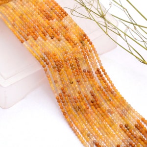 AAA Yellow Jade Gemstone 2mm-2.5mm Faceted Rondelle Beads | 13&quot; Strand | Natural Multi Jade Semi Precious Gemstone Faceted Beads for Jewelry