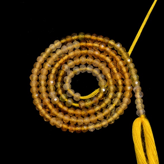 Perline in tormalina naturale blu indicolite 2-3 mm micro sfaccettate Rondelle | filo da 33 cm | AAA+tormalina blu semi preziosa perline