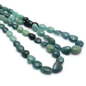 AAA+ Multi Grandidierite 9mm-18mm Smooth Nuggets Beads | 18&quot; Strand | Natural Grandidierite Precious Gemstone Oval Tumbled Beads for Jewelry