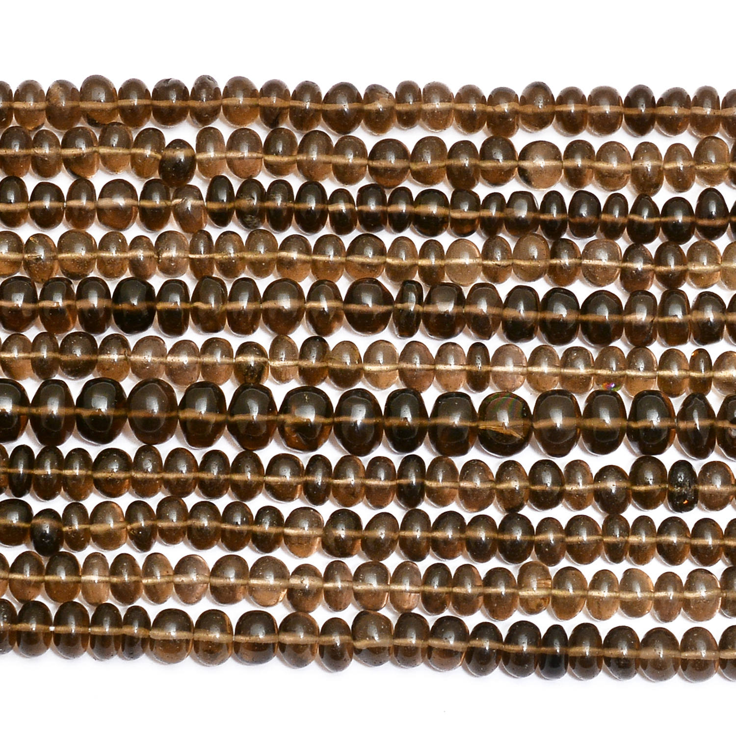 Natural Smoky Quartz Faceted Round Beads 2mm / 3mm / 4mm - 36