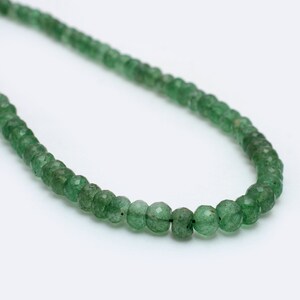 AAA+ Green Strawberry Quartz 4mm-6mm Gemstone Faceted Rondelle Beads | 16&quot; Strand | Green Quartz Semi Precious Gemstone Handcut Loose Beads