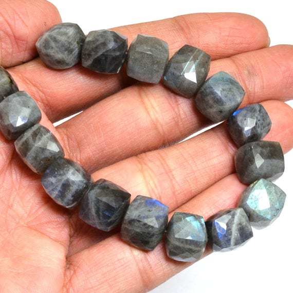 AAA Labradorite Cube Faceted Beads 12x12mm Cube Beads Lot