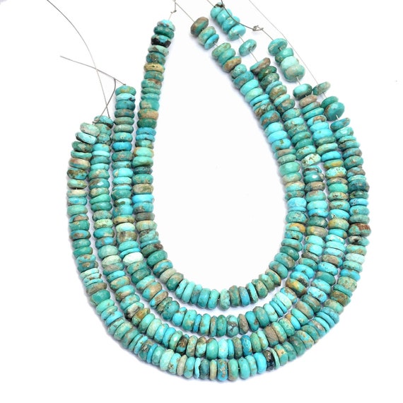 Perles Turquoise Naturelle Rondes Facettées - 2mm à 10mm - Lot De 16 Pouces