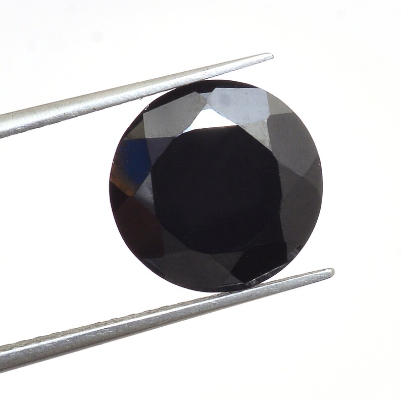 AAA Natural Black Spinel 3mm10mm Round Cut Stone 5 Pieces Etsy
