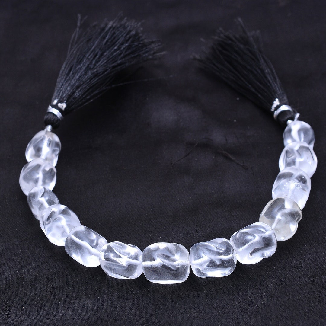 Rare AAA Crystal Quartz Gemstone 10x12mm Carving Smooth Nuggets Crystal ...