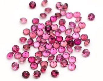 AAA+ Pink Tourmaline Loose Gemstone 3mm Faceted Cut Stone | Natural Pink Tourmaline Mix Semi Precious Gemstone Faceted Cut Stone Lot