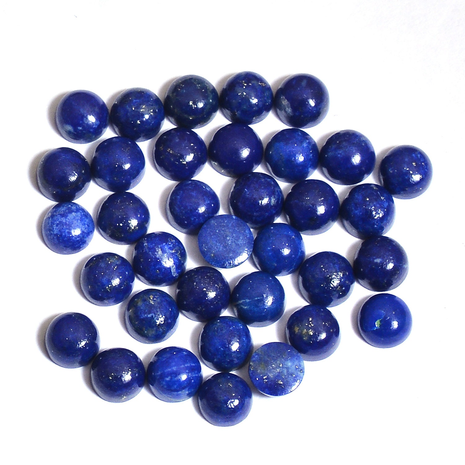 Lapis Lazuli Gemstone 6mm Round Smooth Cabochon Lot AAA - Etsy
