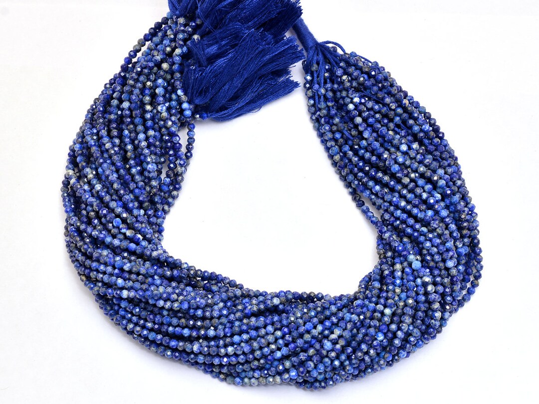 AAA Lapis Lazuli 3mm Round Faceted Beads 13inch Strand - Etsy