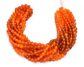 AAA+ レッドオニキス 4 mm-5 mm ファセットラウンドビーズ | 16インチ