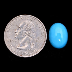 Turquoise Loose Oval Flat Back Cabochon | Natural AAA Turquoise 10x14mm Cabochon | Blue Turquoise Semi Precious Gemstone Cabochon- 7Carats