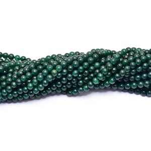 Green Aventurine Gemstone Round Smooth Beads | 6mm Beads 13inch Strand | Natural Aventurine Semi Precious Gemstone Round Beads