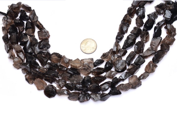 AAA Natural Faceted Smoky Quartz Beads – 8mm Round – 15" Strand For Jewelry Making