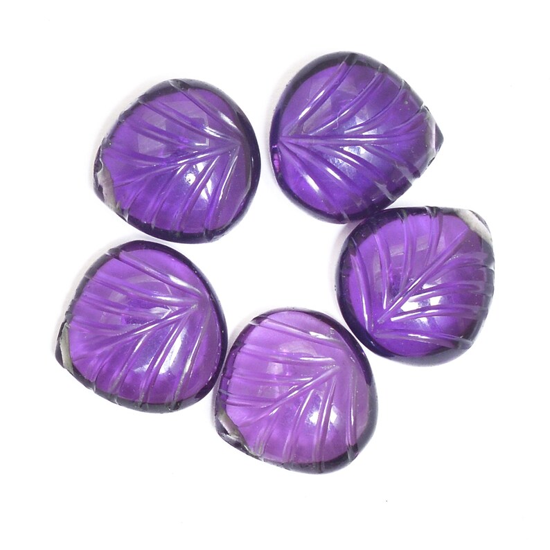Gemstone Hydro Quartz Carved Pendant Beads 14mm Heart Bead Amethyst Leaf Carving Beads Amethyst Gemstone Quartz Leaf Carving Briolette