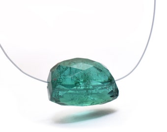 AAAA+ Blue Indicolite Tourmaline Faceted Nugget Bead | Natural High Quality Blue Tourmaline Precious Gemstone Loose Tumbled Focal Bead
