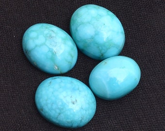 Turquoise Gemstone Oval Cabochon | Turquoise 9x11mm-10x13mm Oval Loose Gemstone Cabs | Natural Turquoise Semi Precious Gemstone Cabochon Lot