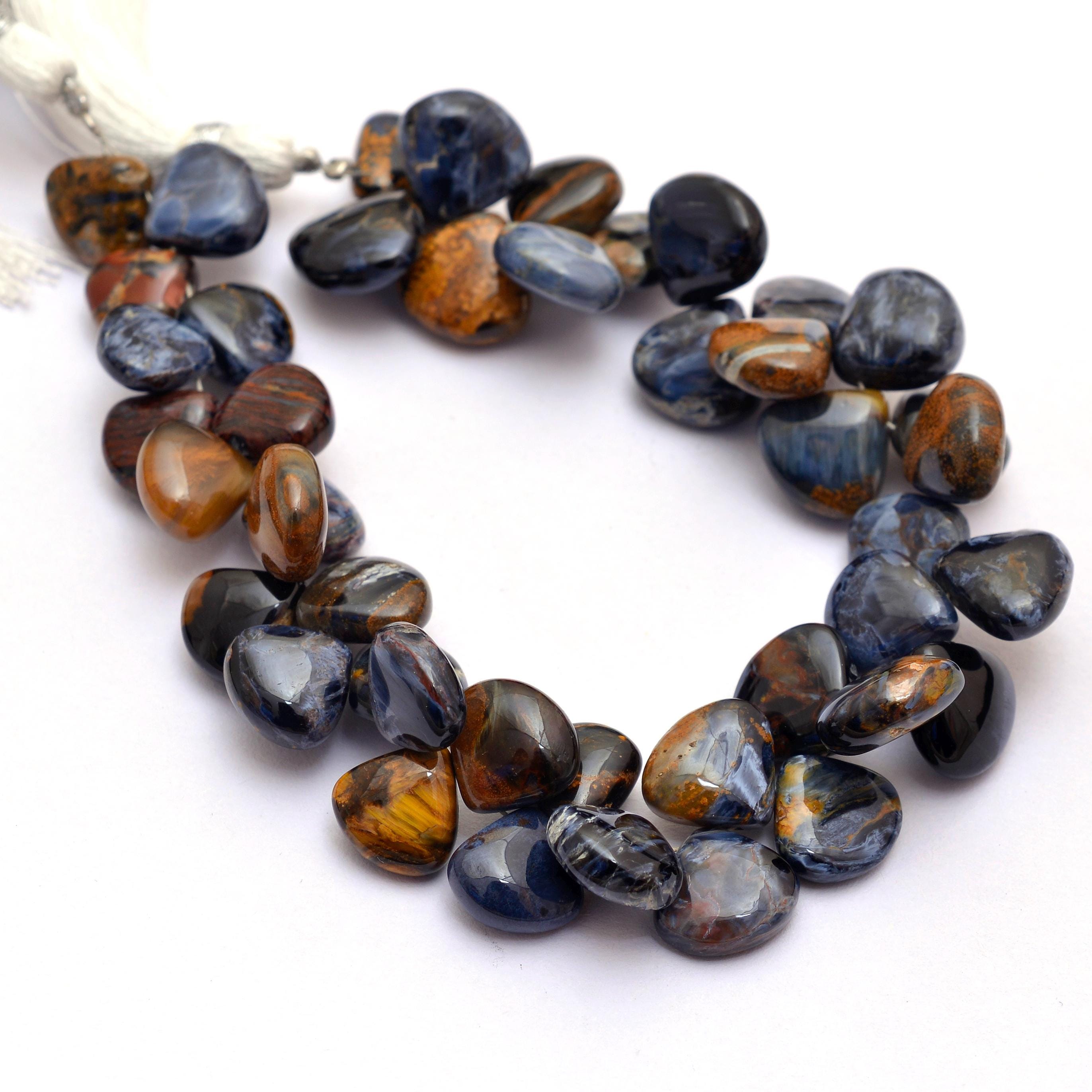 AAA+ Pietersite Gemstone 10mm-13mm Smooth Heart Loose Beads