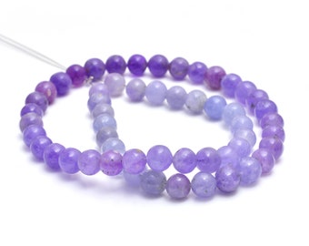 Cuentas redondas lisas de hackmanita natural AAA+ que cambian de color, 7 mm / Cuentas sueltas de piedras preciosas de hackmanita multicolor RARA / Cadena de 35,5 cm (14 pulgadas)