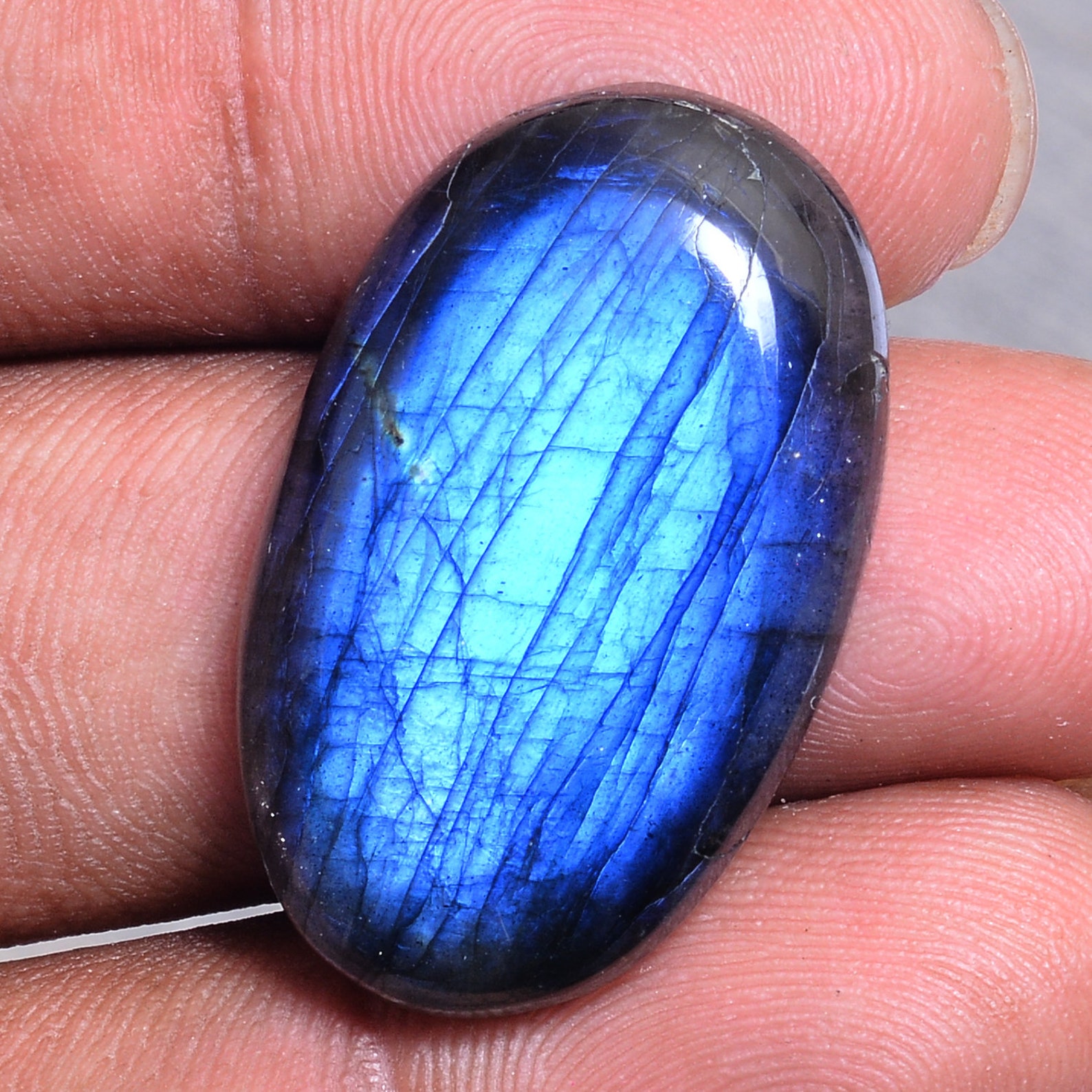Labradorite Blue Flash 18x30mm Oval Cabochon 35Carats Etsy