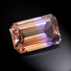 BIG SIZE Ametrine Gemstone Octagon Cut Stone | AAA+ Natural Bi-Color Ametrine Semi Precious Gemstone Faceted Loose Cut Piece for Jewelry