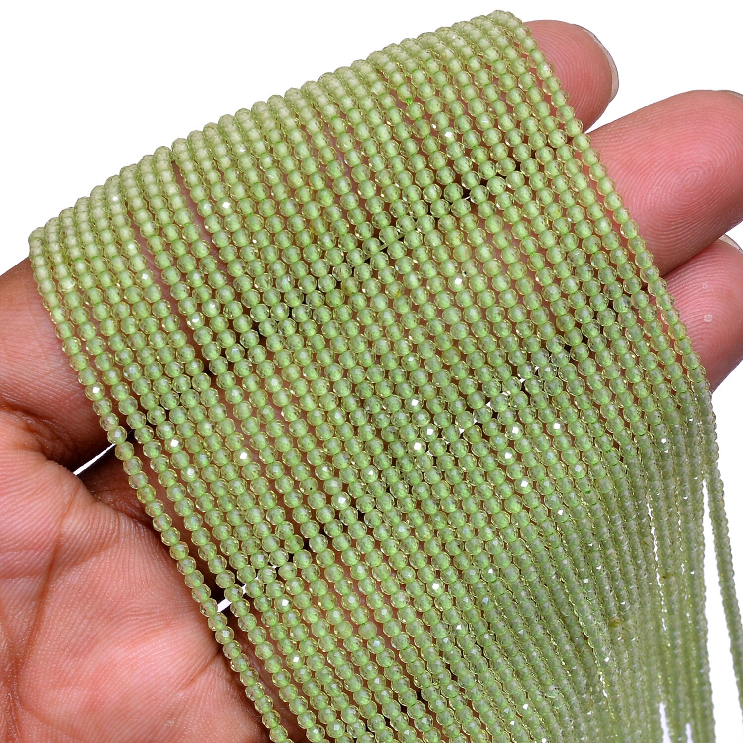 AAA+ Péridot Gemstone 2mm-3mm Perles En Vrac à Facettes | 13