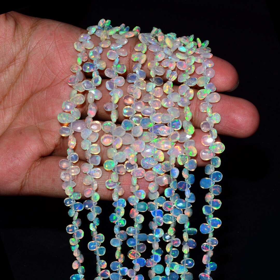 AAA+ エチオピア ウェロ オパール ファイア 5 mm-7 mm ペア ファセット