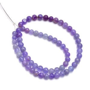 AAA+ Purple Hackmanite UV Reactive Smooth Round Beads | Tenebrescence Hackmanite Color Change Precious Gemstone Loose Beads | 15inch Strand