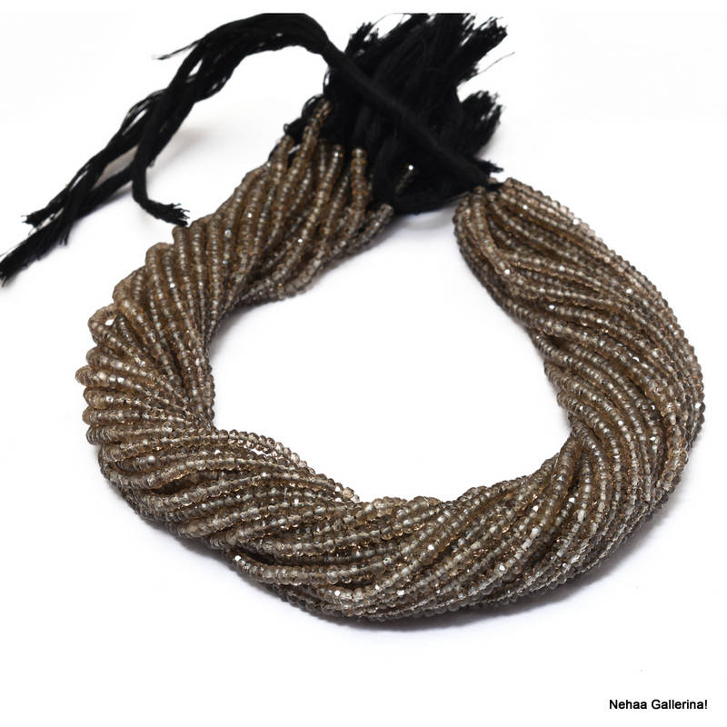 Natural Smoky Quartz Beads Rondelle