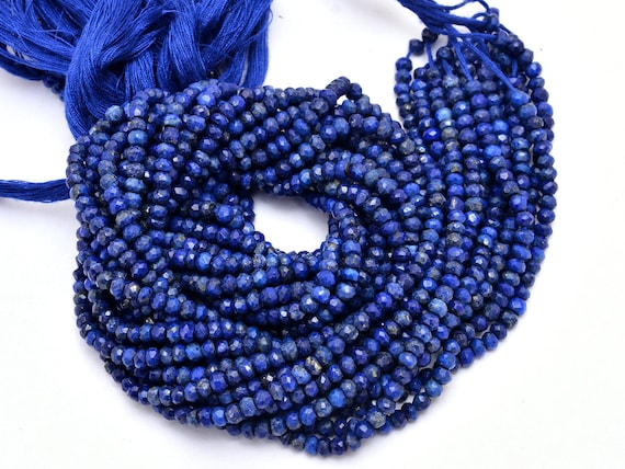 AAA+ Lapis Lazuli smooth rondelle beads Lapis rondelle beads Lapis Lazuli beads strand Lapis Lazuli smooth beads Lapis Lazuli beads