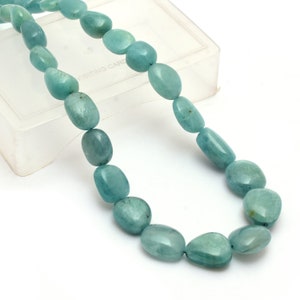 418 Carats AAA+ Grandidierite Smooth Nuggets Beads | 20&quot; Strand | Natural Grandidierite Precious Gemstone Oval Tumbled Beads for Jewelry