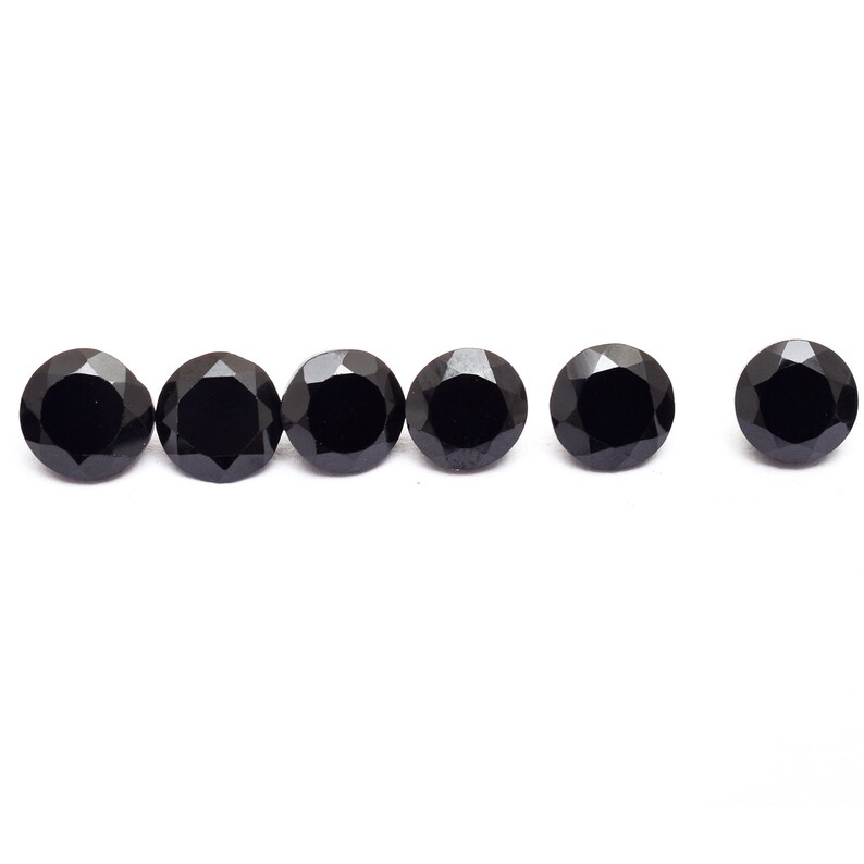 AAA Natural Black Spinel 3mm-10mm Round Cut Stone 5 Pieces - Etsy