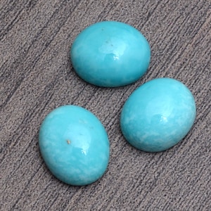 Turquoise Gemstone Oval Cabochon | Turquoise 11x13mm-11x14mm Oval Loose Gemstone Cabs | Natural Turquoise Semiprecious Gemstone Cabochon Lot