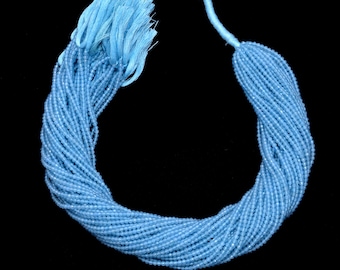 Perline Di Giada Blu Naturale 2mm 3mm 4mm Sfaccettato Rotondo - Foto 6