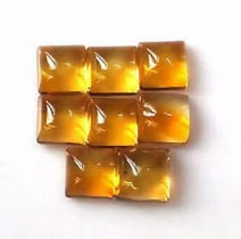 10 pieces citrine square cabochon gemstone natural gemstone calibrated size