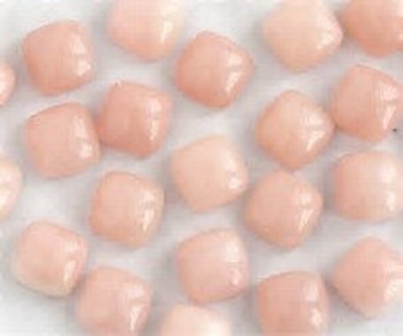 10 pieces natural pink opal square cabochon gemstone calibrated size