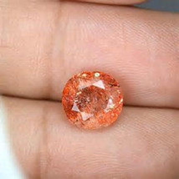 Sunstone 14 MM Round Faceted 7.25 Carats