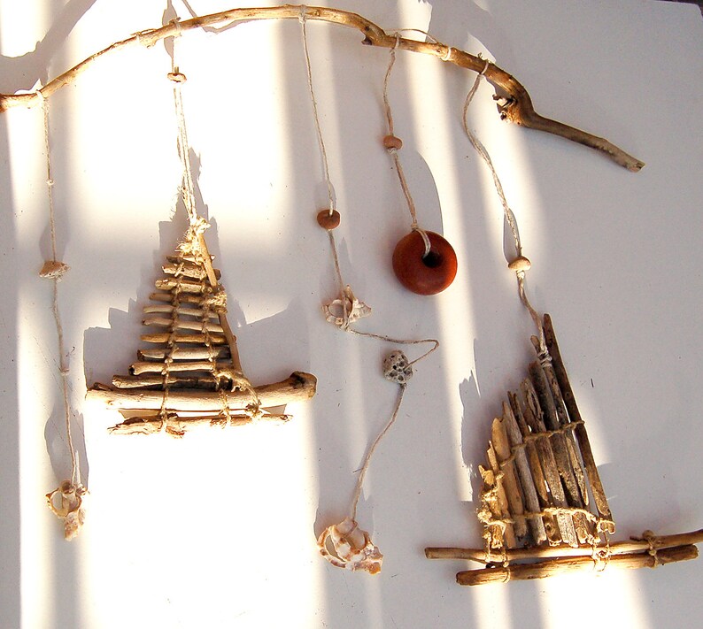 Driftwood Wall Art Sailboats Wall Hanging Ceiling Hanging Driftwood Sailboat Nautical Decor Beach Art Decor