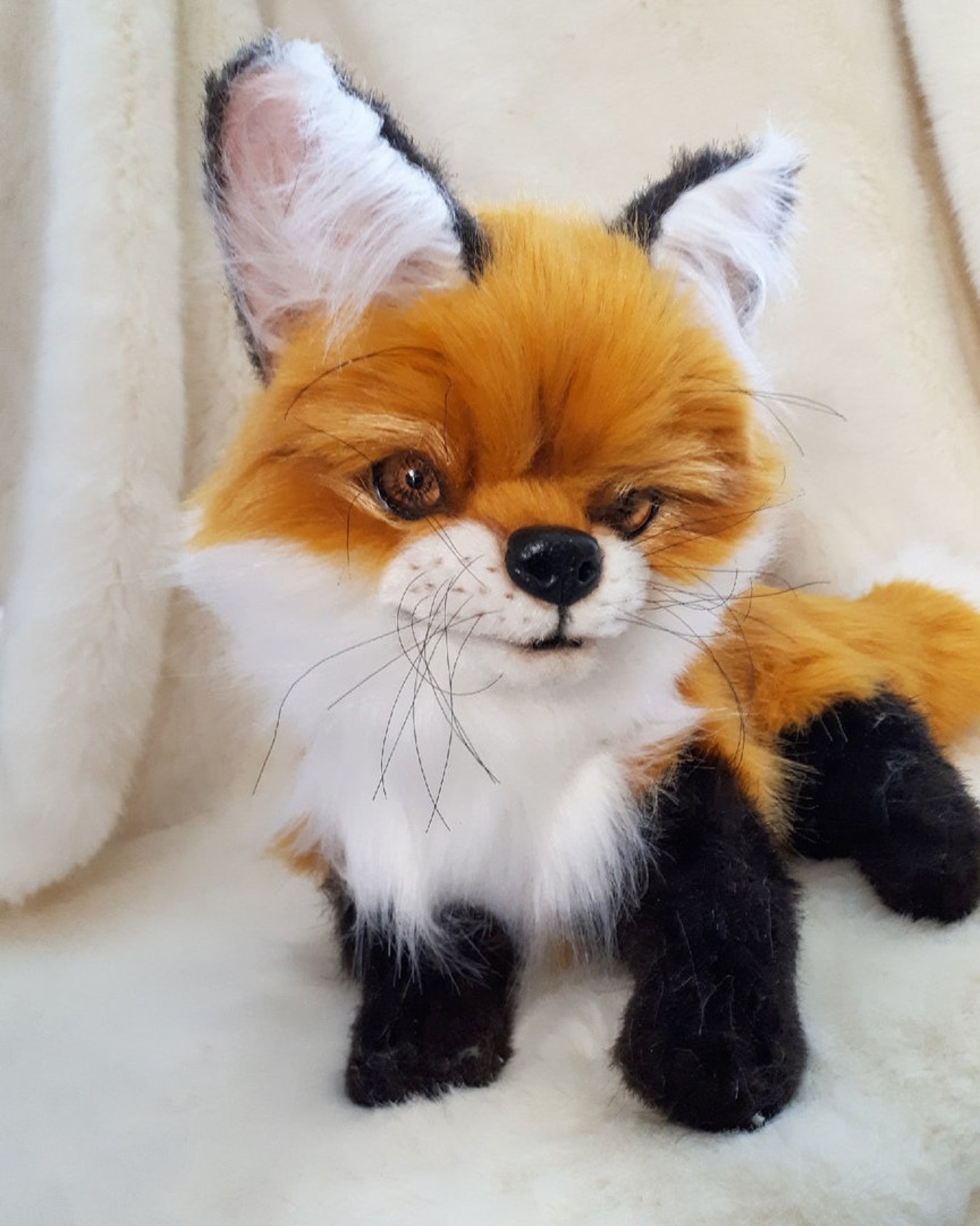 REALISTIC FOX Fully Movable Stuffed Toy Plush Fox Replica | Etsy