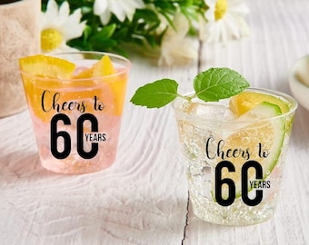 60th Birthday Party Favors Custom Shot Glasses Personalized Shot Glass Custom Shot Glass 60th Birthday Party Gifts Favor (12-100 pcs)