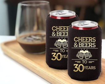 30th Birthday Gift - 30th Birthday Party Decorations Custom Personalized Gifts Can Coolers Custom Gifts Birthday Favors (12-pack)