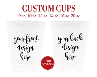Custom Cups Personalized, Custom Frosted Cups, Plastic Cups Personalized, Custom Wedding Cups For Wedding, Personalized Wedding Frosted Cups