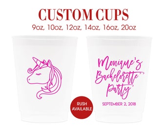 Bachelorette Cups, Personalized Gift for Her, Custom Plastic Cups, Personalized Cups, Bachelorette Party Favor, Bachelorette Favors